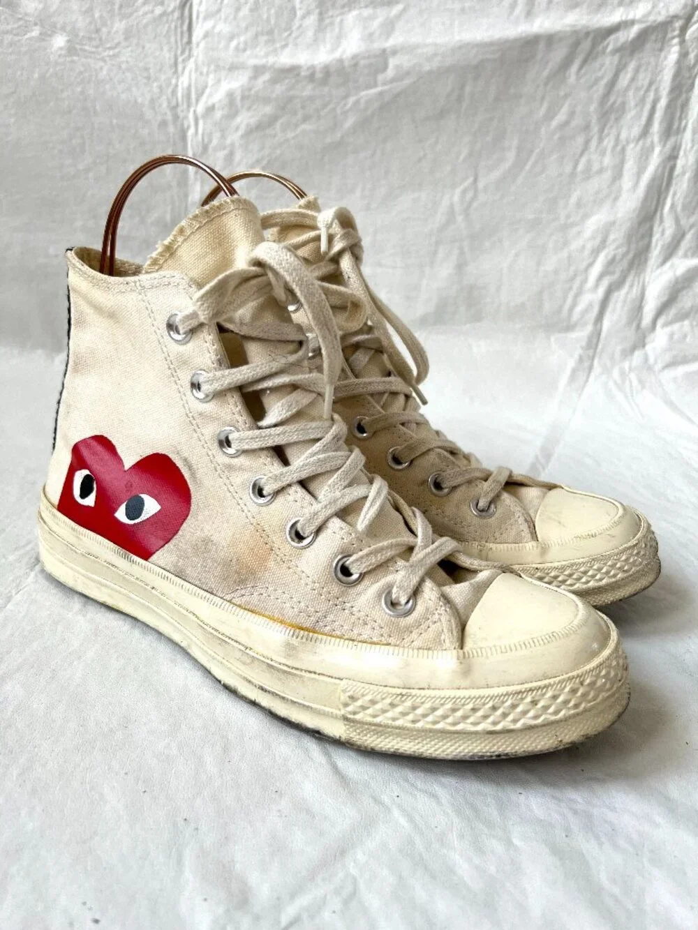 Converse x Comme des Garçons Play Chuck 70 High top sneakers womens 7 off white